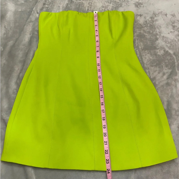 Meshki Maci Crepe Mini Dress Lime Green 21305 - Picture 4 of 9